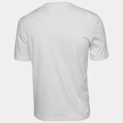 مملوكة مسبقًا Louis Vuitton White Damier Print Jersey Pocket T-Shirt L
