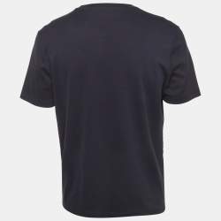 Pre Owned Louis Vuitton Navy Blue Articles De Voyage Appliqué Jersey T-Shirt XL