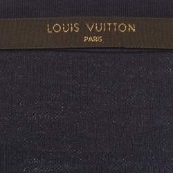 Pre Owned Louis Vuitton Navy Blue Articles De Voyage Appliqué Jersey T-Shirt XL