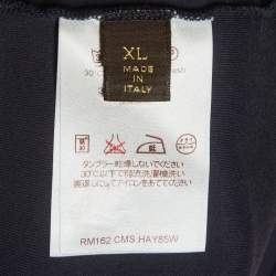 Pre Owned Louis Vuitton Navy Blue Articles De Voyage Appliqué Jersey T-Shirt XL