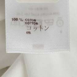 Pre Owned Louis Vuitton White Jersey Embroidered Colibri T-Shirt XL 