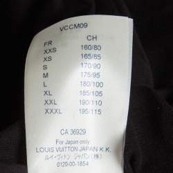 Pre Owned Louis Vuitton Black Logo Embroidered Jersey T-Shirt XXL