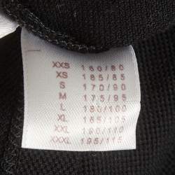 Pre Owned Louis Vuitton Black Logo Embroidered Piqué Knit Polo T-Shirt M