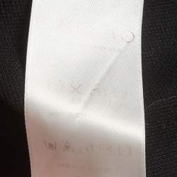 Pre Owned Louis Vuitton Black Logo Embroidered Piqué Knit Polo T-Shirt M