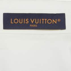 مملوكة مسبقًا Louis Vuitton White Aqua Garden Monogram Print Poplin Shirt L