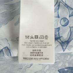 مملوكة مسبقًا Louis Vuitton White Aqua Garden Monogram Print Poplin Shirt L