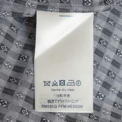 مملوكة مسبقًا Louis Vuitton Grey Monogram Check Cotton Slim Fit Shirt XL