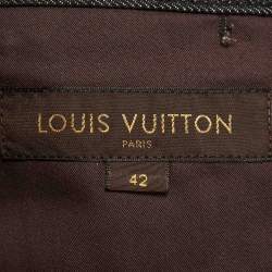 Pre Owned Louis Vuitton Black Logo Embroidered Denim Jeans M/Waist 34" 