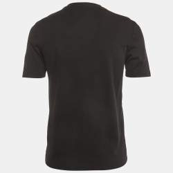 Pre Owned Louis Vuitton Black Jersey Crewneck T-Shirt S