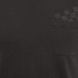 Pre Owned Louis Vuitton Black Jersey Crewneck T-Shirt S