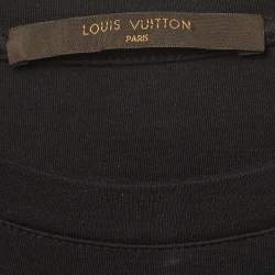 Pre Owned Louis Vuitton Black Jersey Crewneck T-Shirt S