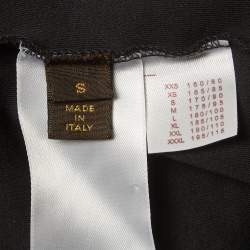 Pre Owned Louis Vuitton Black Jersey Crewneck T-Shirt S