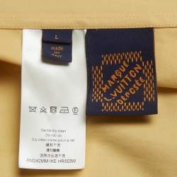 Pre Owned Louis Vuitton x Tyler The Creator Beige Embroidered Cotton Bowling Shirt L