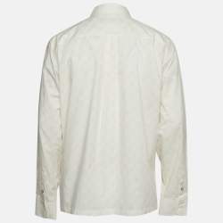 Pre Owned Louis Vuitton X Tyler Off White Monogram Cotton Long Sleeve Shirt L