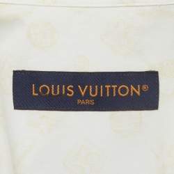 Pre Owned Louis Vuitton X Tyler Off White Monogram Cotton Long Sleeve Shirt L