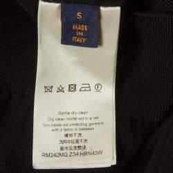 Pre Owned Louis Vuitton Black Knit Crewneck Long Sleeve Pullover S