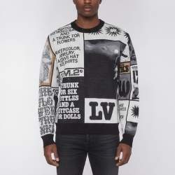Pre Owned Louis Vuitton Multicolour Fanzine Jacquard Wool Crewneck Pullover S