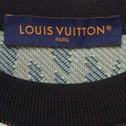 Pre Owned Louis Vuitton Multicolour Fanzine Jacquard Wool Crewneck Pullover S