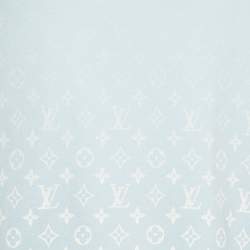 Pre Owned Louis Vuitton Blue Monogram Gradient Graphic Jersey T-Shirt L
