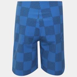 Pre Owned Louis Vuitton Blue Stretch Nylon Americas Cup Shorts S