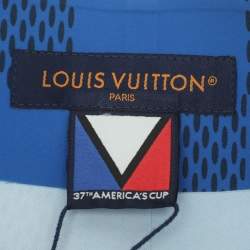 Pre Owned Louis Vuitton Blue Stretch Nylon Americas Cup Shorts S
