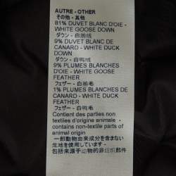مملوكة مسبقًا Louis Vuitton Black Logo Embossed Leather Zip up Puffer Jacket S