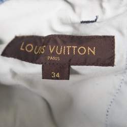 Louis Vuitton x Supreme Indigo Monogram Jacquard Denim Overalls S