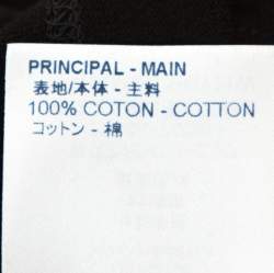 Pre Owned Louis Vuitton Black Cotton & Jacquard Velour Satellite T Shirt M 