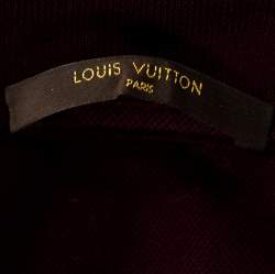 Pre Owned تي شيرت بولو لوي فيتون Pique  قطن أحمر داكن L