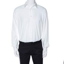 Louis Vuitton White Cotton Long Sleeve Shirt M