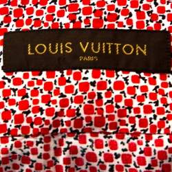 Pre Owned Louis Vuitton Red Printed Cotton Long Sleeve Shirt M
