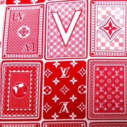Louis Vuitton Red & White LV Cards Print Cotton Regular Fit Shirt L