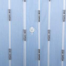 Pre Owned Louis Vuitton Light Blue Logo Jacquard Striped Cotton Regular Fit Shirt XXL