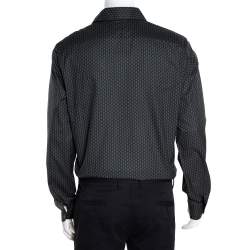 Louis Vuitton Dark Green Printed Cotton Button Front Shirt XL