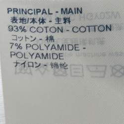Louis Vuitton White Cotton Logo Collar Long Sleeve T-Shirt M