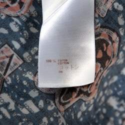 Louis Vuitton Navy Blue Printed Cotton Long Sleeve Shirt L