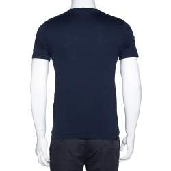 Pre Owned تي شيرت لوي فيتون رقبة حرف في قطن كحلي S