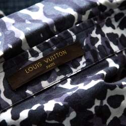 Louis Vuitton Navy Blue Printed Cotton Long Sleeve Shirt M