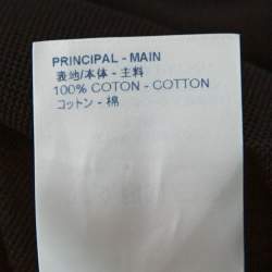 Pre Owned تي شيرت بولو لوي فيتون أكمام بيك طويلة  قطن أسود مقاس كبير (لارج)