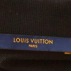 Pre Owned تي شيرت بولو لوي فيتون أكمام بيك طويلة  قطن أسود مقاس كبير (لارج)