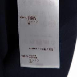 Louis Vuitton Navy Blue Cotton Patch Front Crew Neck T-Shirt S
