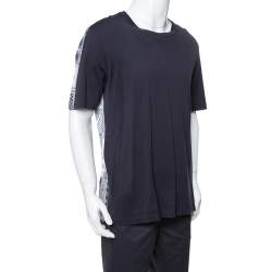 Louis Vuitton Navy Blue Cotton LV Cards Print Back T-Shirt XXL