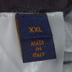 Louis Vuitton Navy Blue Cotton LV Cards Print Back T-Shirt XXL