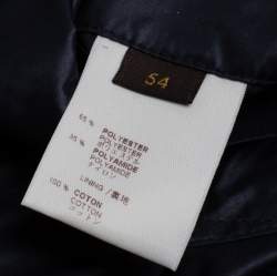Louis Vuitton Dark Navy Quilt Detail Detachable Hooded Parka XXL