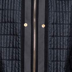 Louis Vuitton Dark Navy Quilt Detail Detachable Hooded Parka XXL