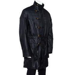 Louis Vuitton Dark Navy Quilt Detail Detachable Hooded Parka XXL