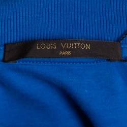 Louis Vuitton Blue Cotton Damier Pocket Detail Polo T-Shirt S