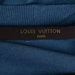Louis Vuitton Stone Blue Cotton Zulu Statue Crew Neck T-Shirt M