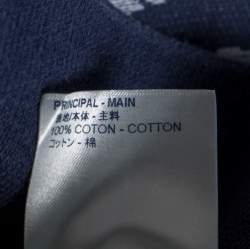Louis Vuitton Blue Jacquard Cities Half Zip Sweater L