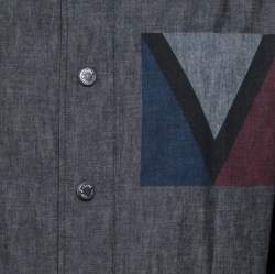 Louis Vuitton Black Denim Varsity Knit Jacket XL